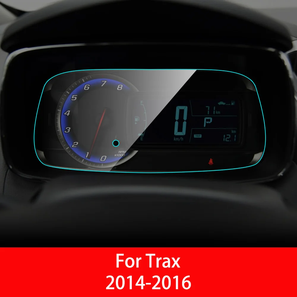 For Trax 14-16 Автомобильная приборная панель протектор экрана для Chevrolet Trax интерьер приборной панели мембрана экрана Защитная пленка ТПУ авто аксессуары - Название цвета: For Trax 14-16