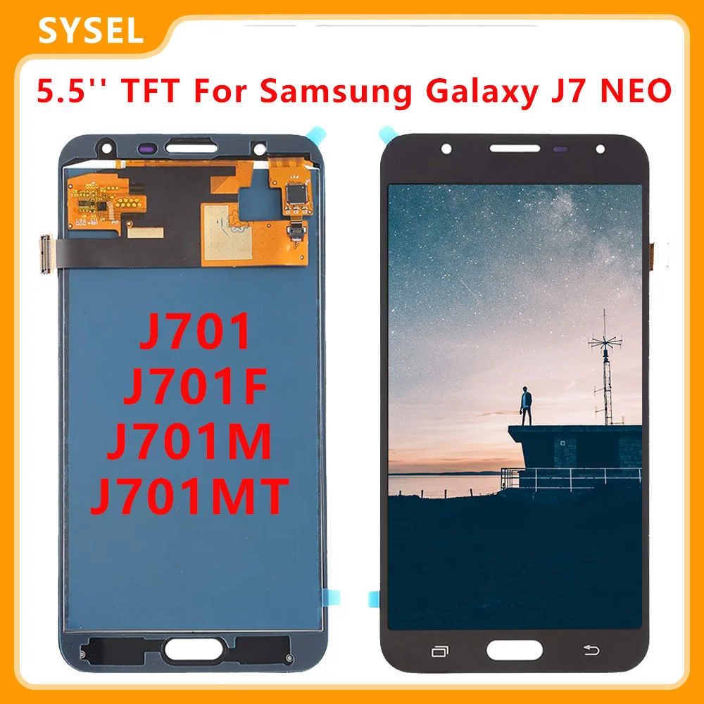 ЖК дисплей 5 дюйма TFT для Samsung Galaxy J7 NEO Lcd J701 J701F J701M J701MT сенсорный экран с цифровым