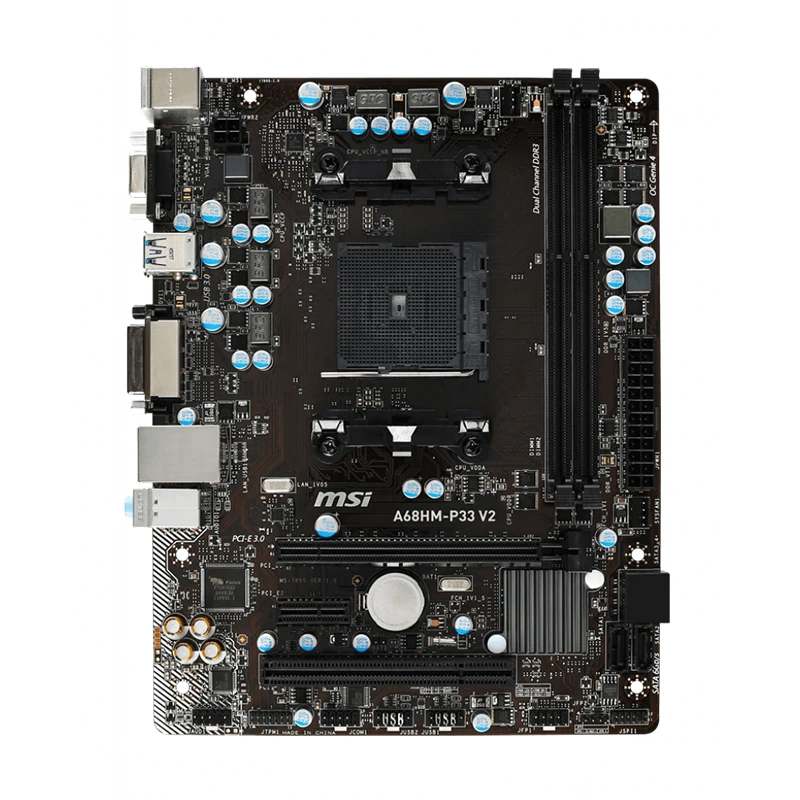 

MSI A68HM-P33 V2 Mother board DDR3 FM2 Motherboard AMD A68H Dual Channel Micro ATX USB3.0 PCI-E X16 A10-7890K A8-7670K Processor