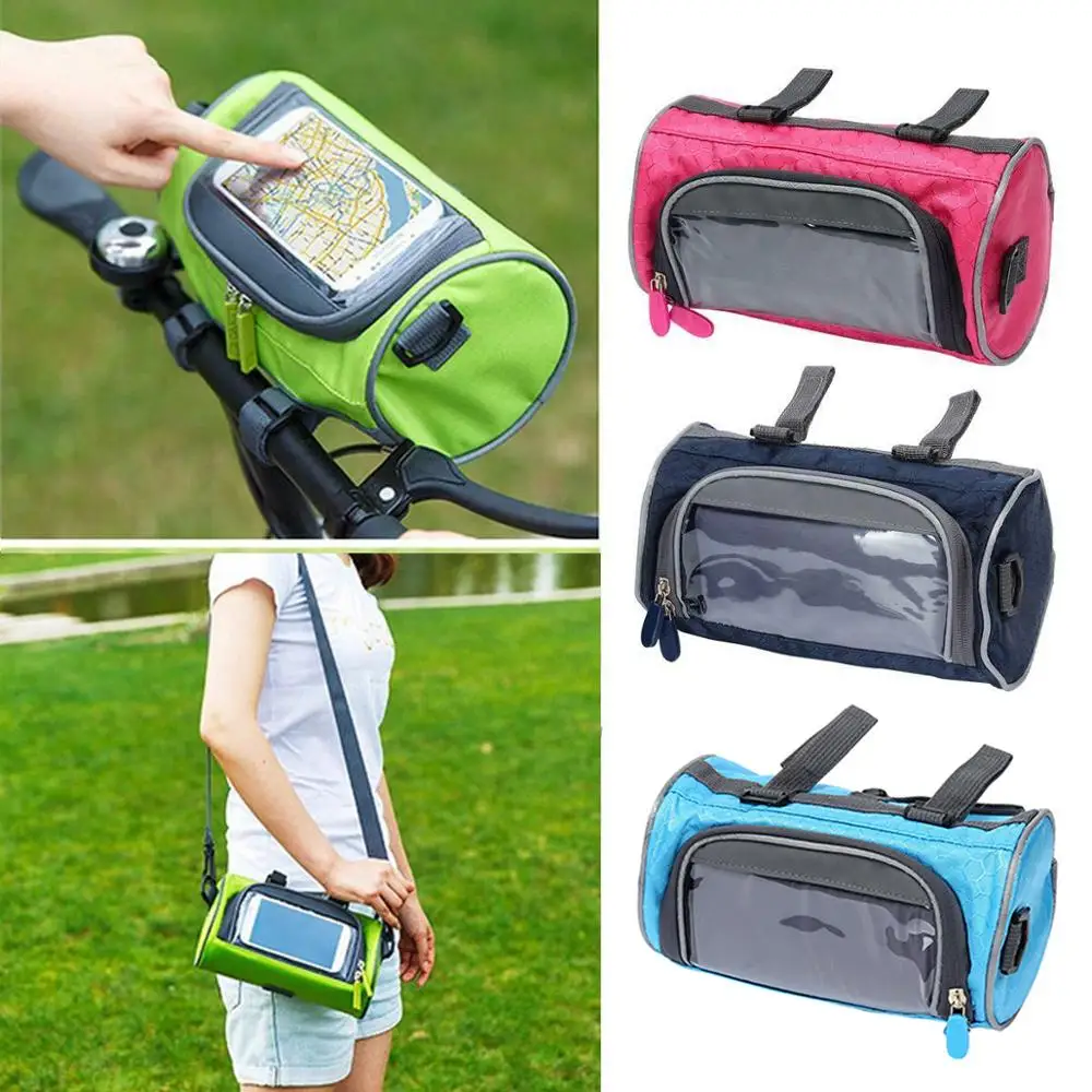 

Bicycle Bags Cycling Portable Front Seat Handlebar Bag Transparent Touch Screen for Phone for Pouch MTB Bike Bag