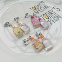 interesting handmade personalized creative painless ear clip drink bottle fashion cute earring simulation