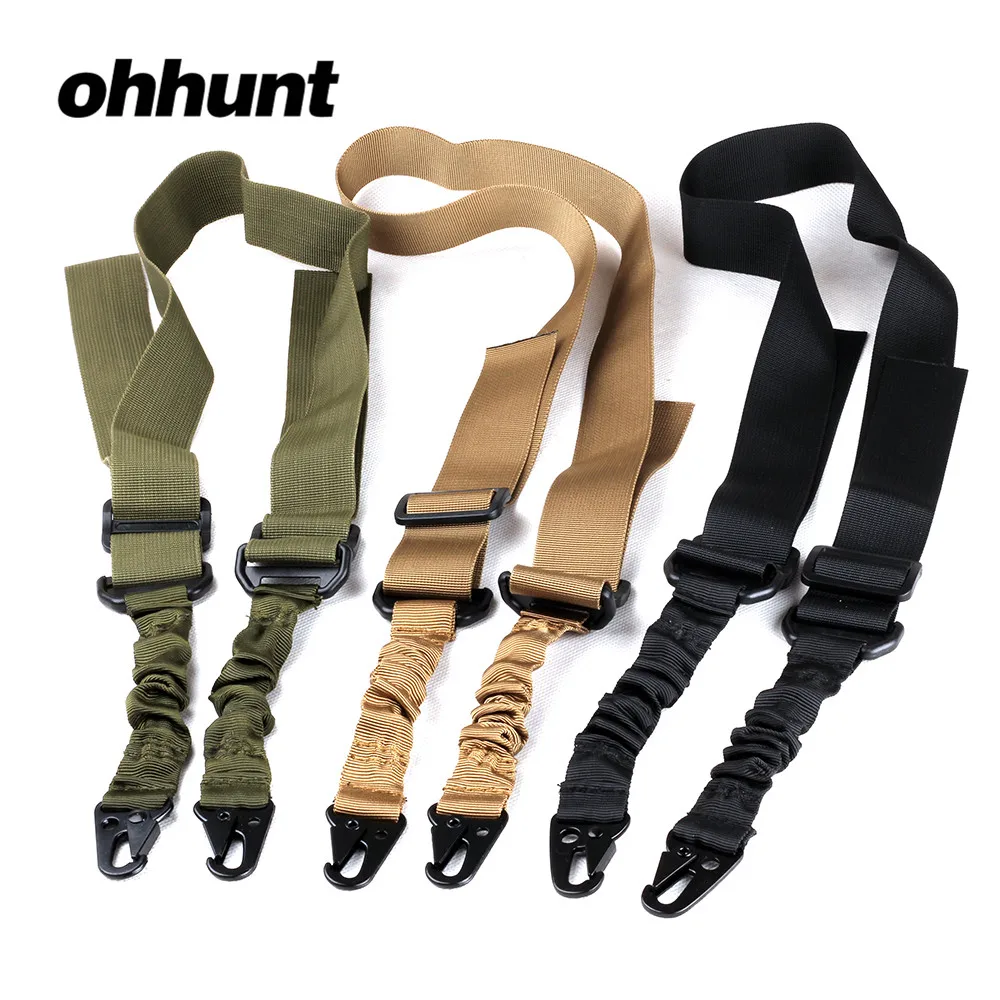 Weapon Nylon Multi-function Adjustable Two Point Tactical Rifle Gun Sling Hunting Gun Strap Outdoor Airsoft Mount Bungee System