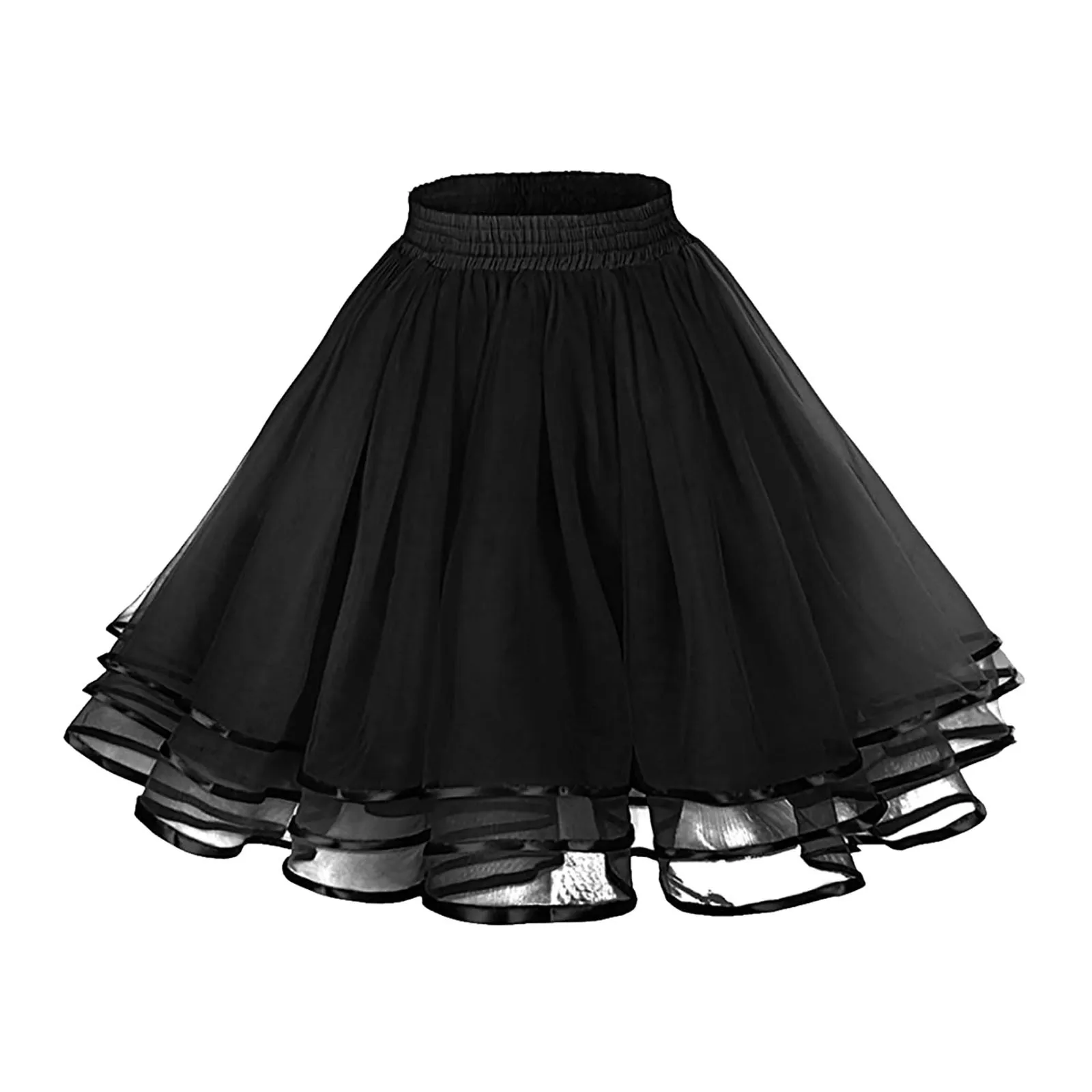 

2021 New Spring Summer Casual Fashion Women's Basic Versatile Stretchy A-line Flared Casual Mini Skater Skirt Above Knee, Mini