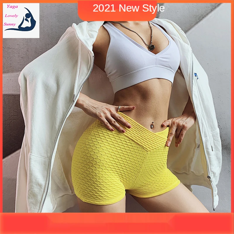 

Sexy Peach Hips Yoga Shorts High Waist Stretch Leggings For Women Quick-Dry Running Yoga Pants Athletic Exercise Fitness Pants