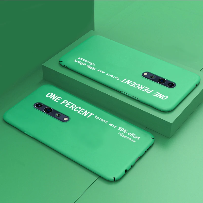 ADKO ультра тонкий цветной чехол для телефона для Oppo Reno Жесткий ПК назад простой стиль Мягкий сенсорный чехол для Oppo Reno Z 10x зум версия