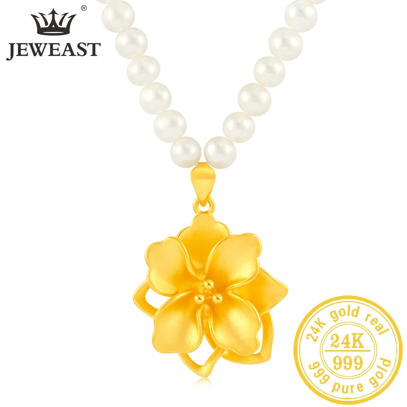 

JLZB 24K Pure Gold Necklace Real AU 999 Solid Gold Chain Beautiful Upscale Trendy Classic Party Fine Jewelry Hot Sell New 2020