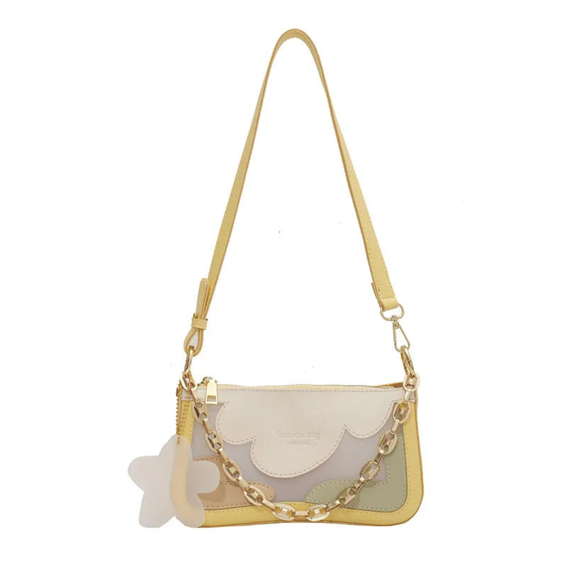 

Chain Small Tote bag 2021 New PU Leather Underarm Bag Women's Designer Handbag Luxury brand Crossbody Shoulder Bags Purses