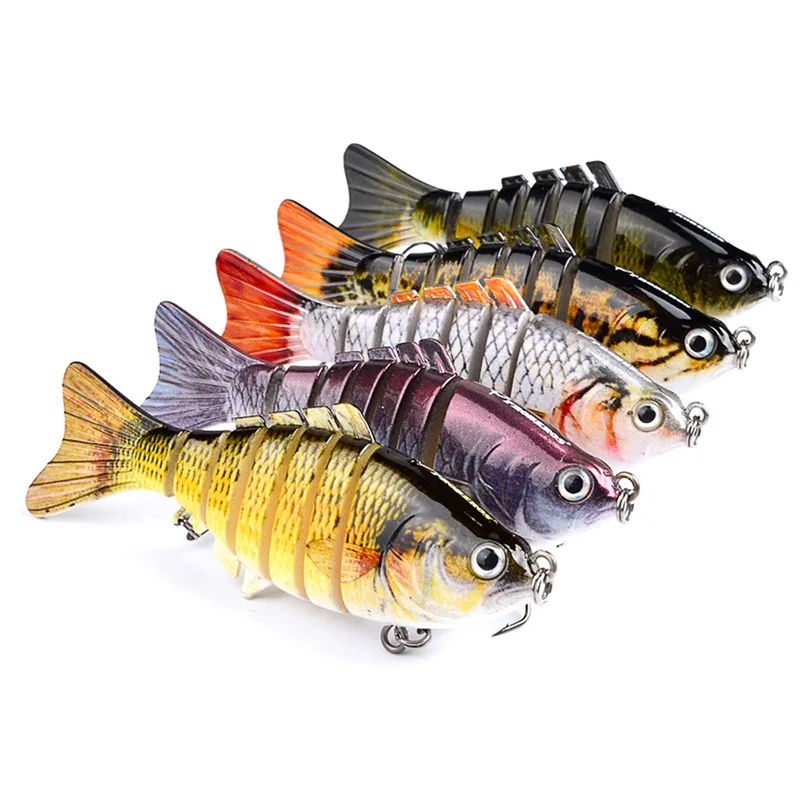 Имитация настоящей рыбы плавающая приманка 7 сегментов Swimbait тяжелая медленная 5
