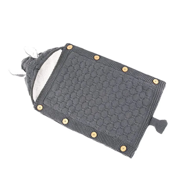 Детские спальные мешки вязаные конверты для коляски новорожденных пеленальные