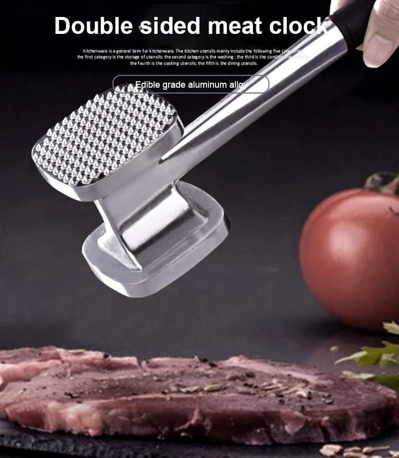 

The NewMultifunction Kitchen Meat Hammer Aluminum Alloy Two Sides Loose Tenderizers 1Pcs Aluminum Alloy Kitchen Accessories