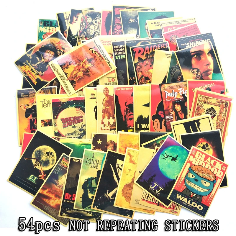 54pcs Новинка наклейка s классический модный стиль граффити наклейка s для мото автомобиля чемодана ноутбука мультфильм аниме скейтборд наклейка F3 - Цвет: 54pcs