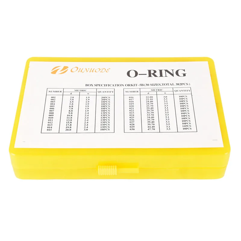 Для автомобиля Универсальный 386 шт Черный NBR уплотнительное кольцо Набор 30