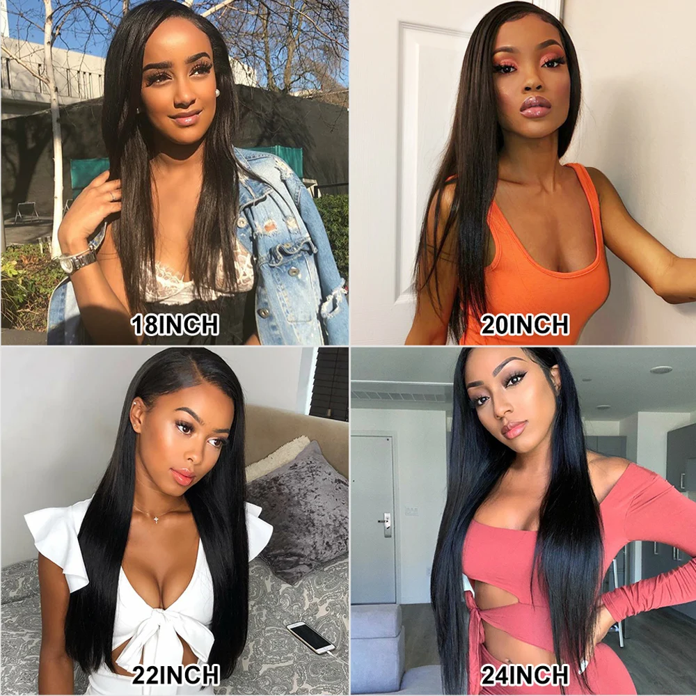 

Bone Straight HD Lace Front 30Inch Human Hair Wigs Natural Hairline 13x4 Long Brazilian Straight Lace Front Wig With Baby Hair