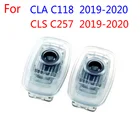 2 шт., Автомобильные светодиодные лампы для дверей Mercedes benz CLA C118 2019 2020 CLS C257 AMG CLA200 CLS300 CLA250