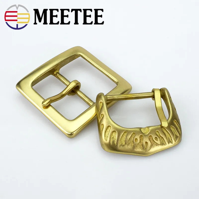 Meetee 1 шт./2 шт. 45 мм пряжки ремня из чистой меди твердая латунная пряжка головка для