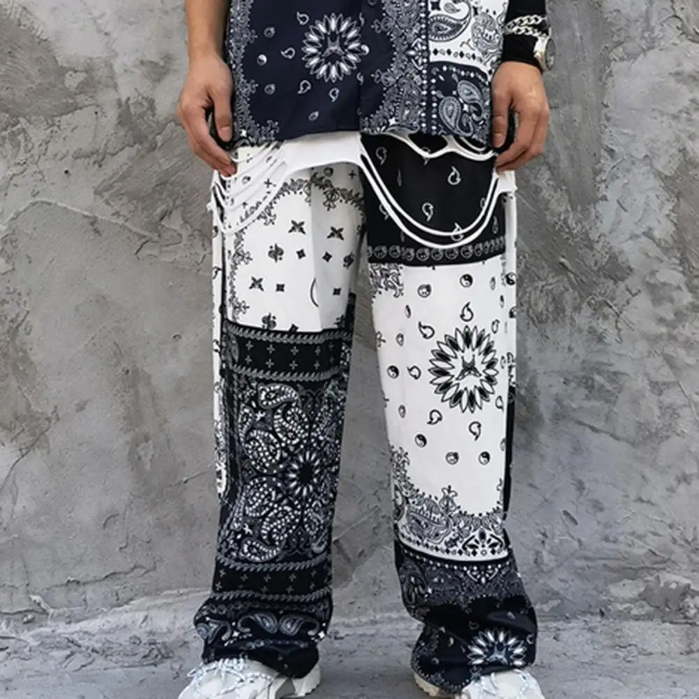 

Men Harajuku Vintage Harem Pants 2020 Overalls Mens Full Print Korean Joggesr Male Streetwear Hip Hop Sweatpants