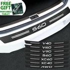 Углеродное волокно, автомобильная защитная наклейка на бампер для Volvo S60 XC90 V40 V50 V60 S80 S90 V90 XC60 XC40 AWD T6, аксессуары