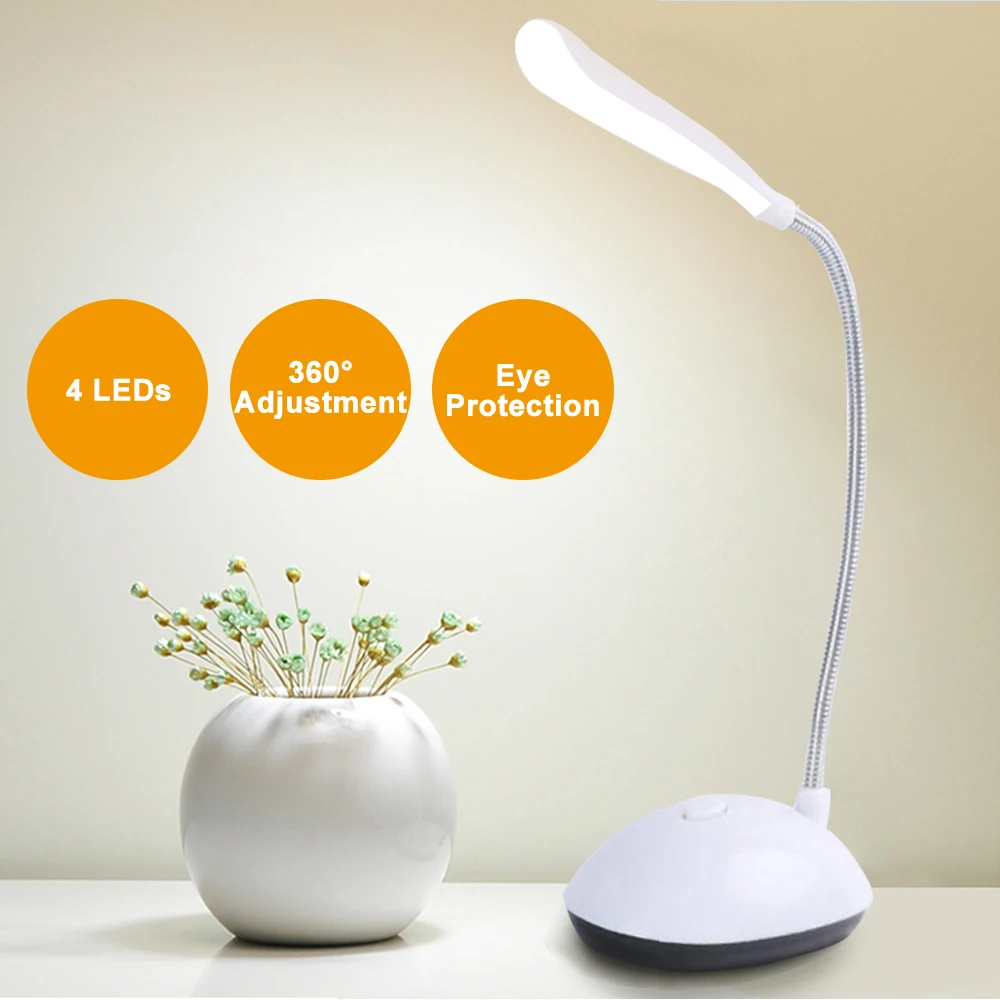 

Bright LED Lamp Desk Lamp AAA Battery Lamp LED Stand Light Table Free Shipping for Bedroom Table Lamp Study Lamp Modern DC
