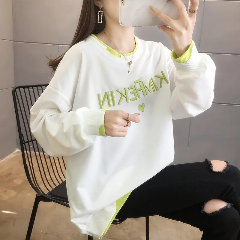 

Женский свитер Новинка весна-осень двойка свободный тонкий в западном стиле