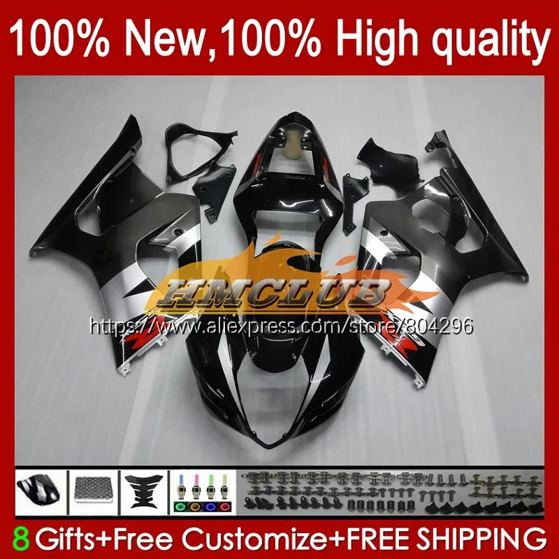 Корпус для SUZUKI GSXR 1000 CC 1000CC K3 GSXR1000 серый черный 33No.7 GSX R1000 03 04 2003 2004 обтекатели|Чехлы