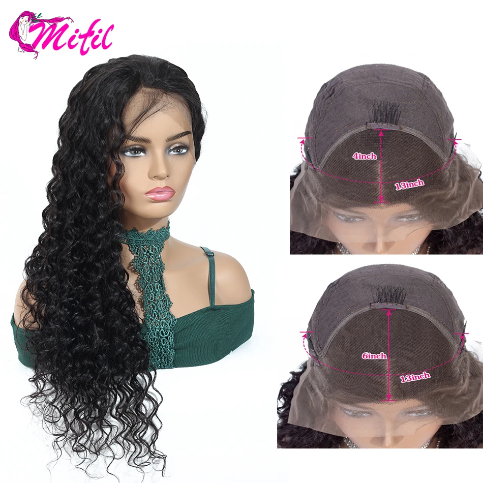 Mifil индийские глубокие волнистые волосы на кружеве Remy 13x6 13x4 человеческие волосы парики с Детские волосы швейцарские парики на кружеве для женщин
