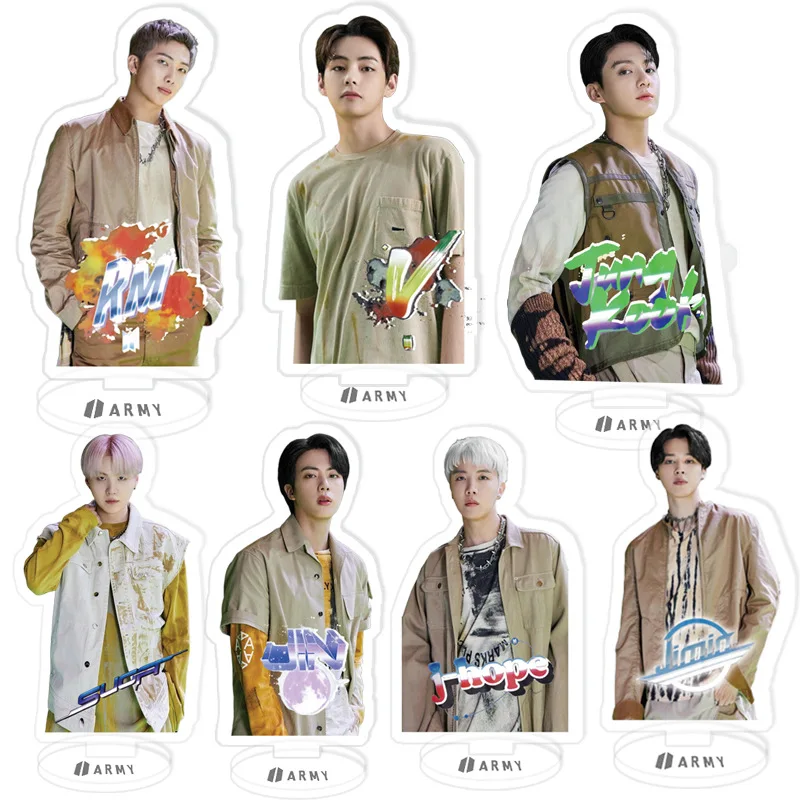

1Pcs Kpop Bangtan Boys New Acrylic Transparent Figures Standing Desktop Station Brand Statue Desktop Acrylic Standee Wholesale