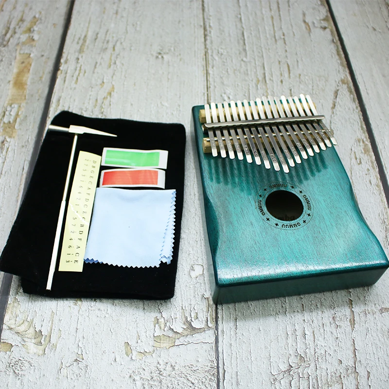 

Kalimba Thumb Piano 17 Keys With Mahogany Wooden With Bag, Hammer And Music Book, Perfect For Music Lover, Beginners, Children