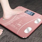 Умные напольные весы, цифровой прибор для измерения массы тела и жира, с подключением по Bluetooth, со светодиодной подсветкой, для ванной комнаты