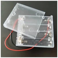 1pc j034 plastic toy 4 unit aa r6 battery box external power supply with red and black line switch diy parts dropshipping