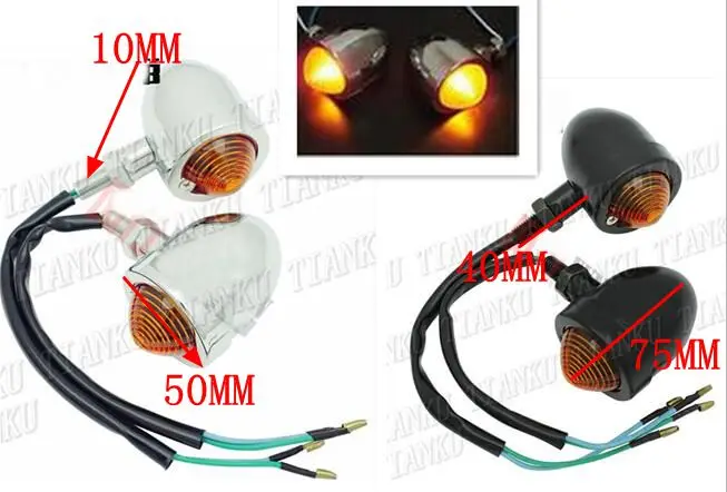 Передний + задний указатель поворота мотоцикла для Honda Shadow Spirit vlaero ACE Steed 400 600 1100 DLX