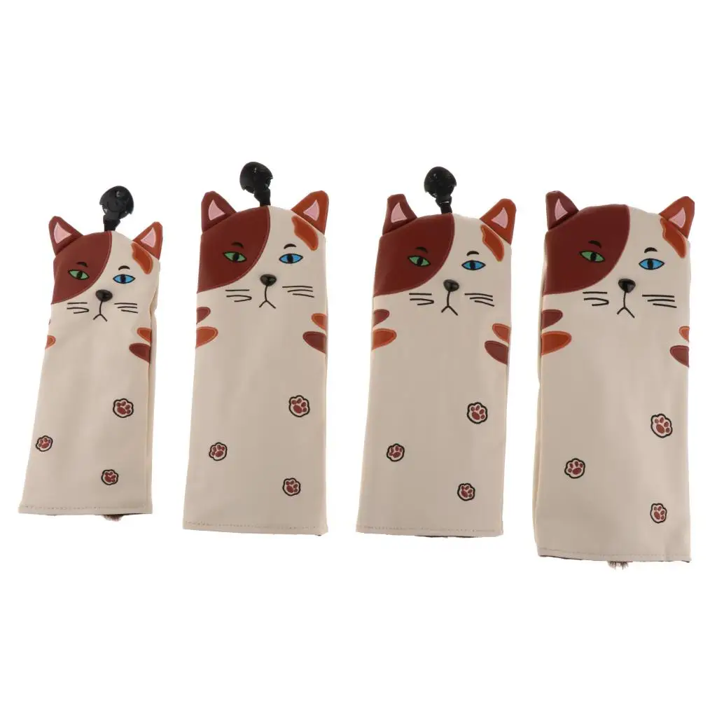 

Комплект из 4 предметов, набор для гольфа, сумка для клюшек головной убор из искусственной кожи Водонепроницаемый Гольф головных уборов