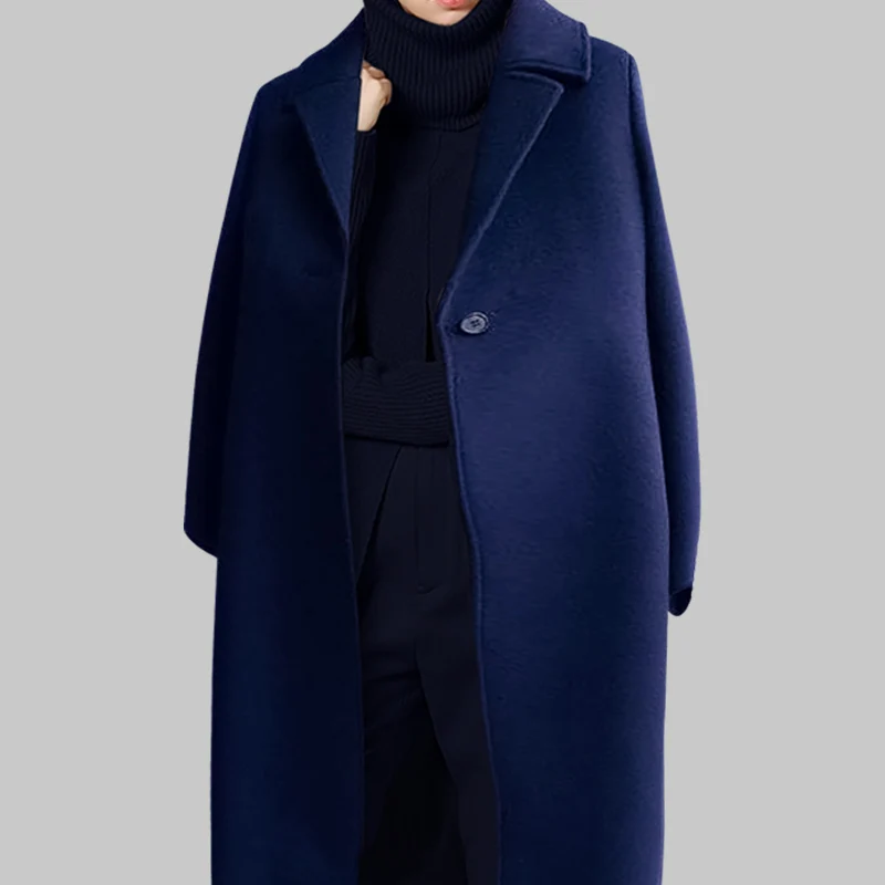 

Fashion temperament wool double-sided tweed coat female medium-length section 2021 winter new knee-length tweed jacket