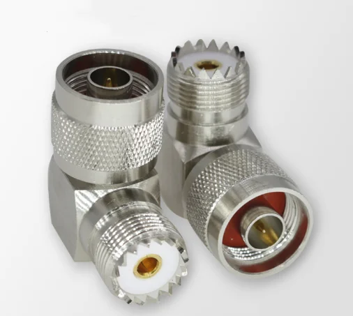 1PCS N To UHF PL259 SO-239 Connector N Male To UHF Female jack 90 Degree Right Angle RF Adapters