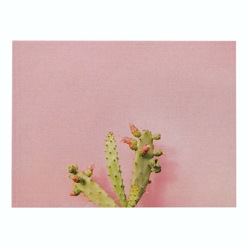 Modern minimalist style cotton linen waterproof placemat plant printing kitchen table mat heat-insulated | Дом и сад