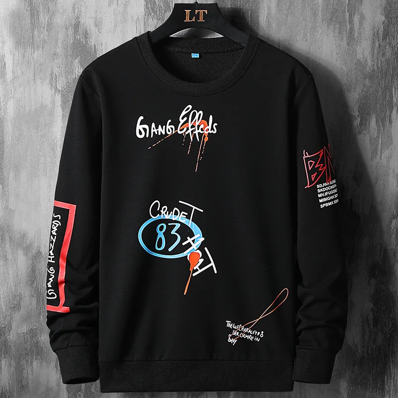 

ZOGAA 2021 New Men's T-Shirt Long Sleeve Round Neck Harajuku Style Shirt Suitable For Young People Casual Sports Streetwear 5XL