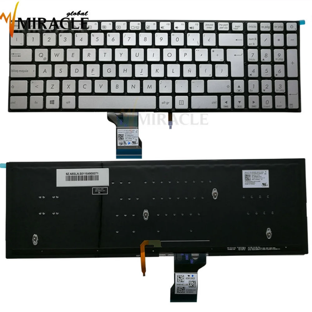 Клавиатура для ноутбука ASUS UX52 UX52A Q501 N541 N501 LA латинские SP RU русская Серебристая kb