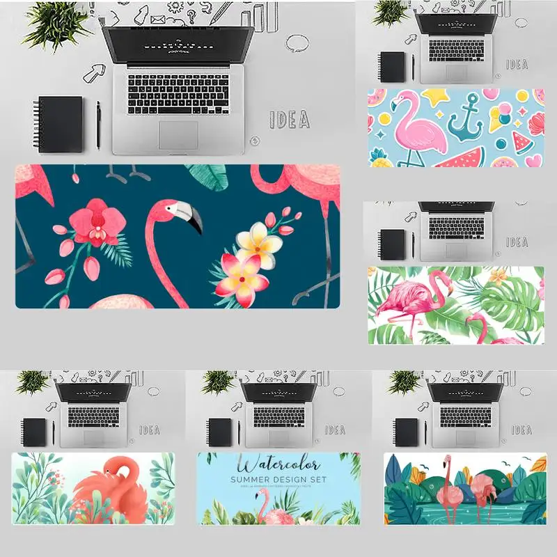 

Flamingo beautiful DIY Design Pattern Game mousepad Desk Table Game Office gamer Large Mouse pad Mats Non-slip Laptop Cushion