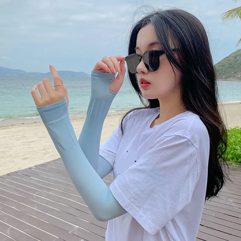 

1 Pair Hot Men Women Arm Sleeves Summer Sun UV Protection Ice Cool Cycling Running Fishing Climbing Driving Arm Cover Warmers