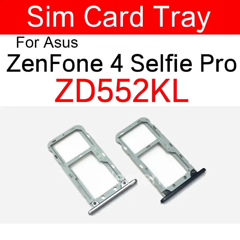 Держатель лотка для Sim-карты для ASUS ZenFone 4 Selfie Pro ZD552KL, адаптер для чтения Sim-карт, запасные части