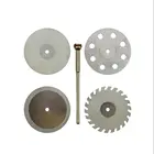 Алмазный диск для стоматологической лаборатории, алмазные диски, двусторонняя мелкая зернистость, резка дисковый инструмент, диаметр 22 мм, толщина 0,20 мм, с оправками