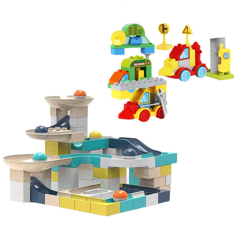 Vango бегущая машина креативные животные строительные блоки Воронка слайд DIY