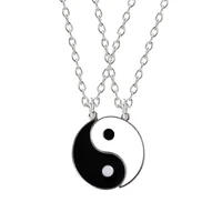 tai chi yin yang pendants necklaces boy girl simple trendy splicing necklaces casual chokers jewelry accessories gift for friend