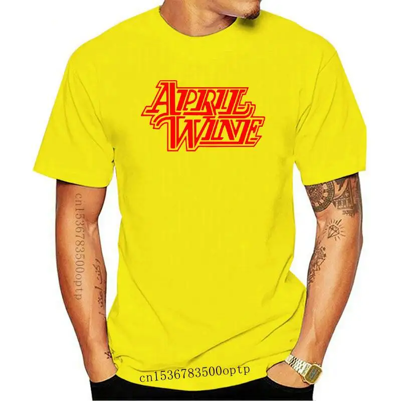

New April Wine Canadian Rock Band Red Logo Mens White T-Shirt Size S-3XL