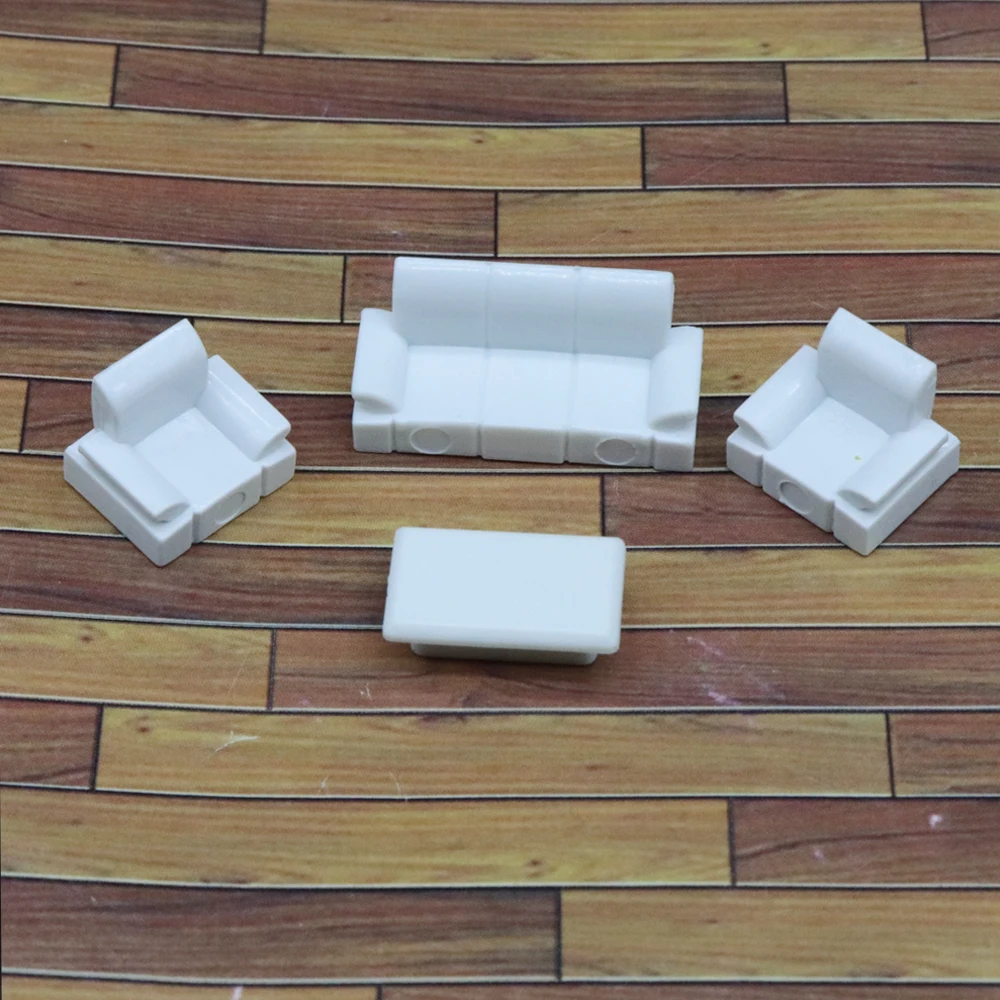 Набор моделей мебели игрушки (3 дивана и 1 стол) 1:75 Масштаб 10 комплектов