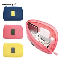 creative shockproof travel digital usb charger cable earphone case makeup cosmetic organizer accessories bag
