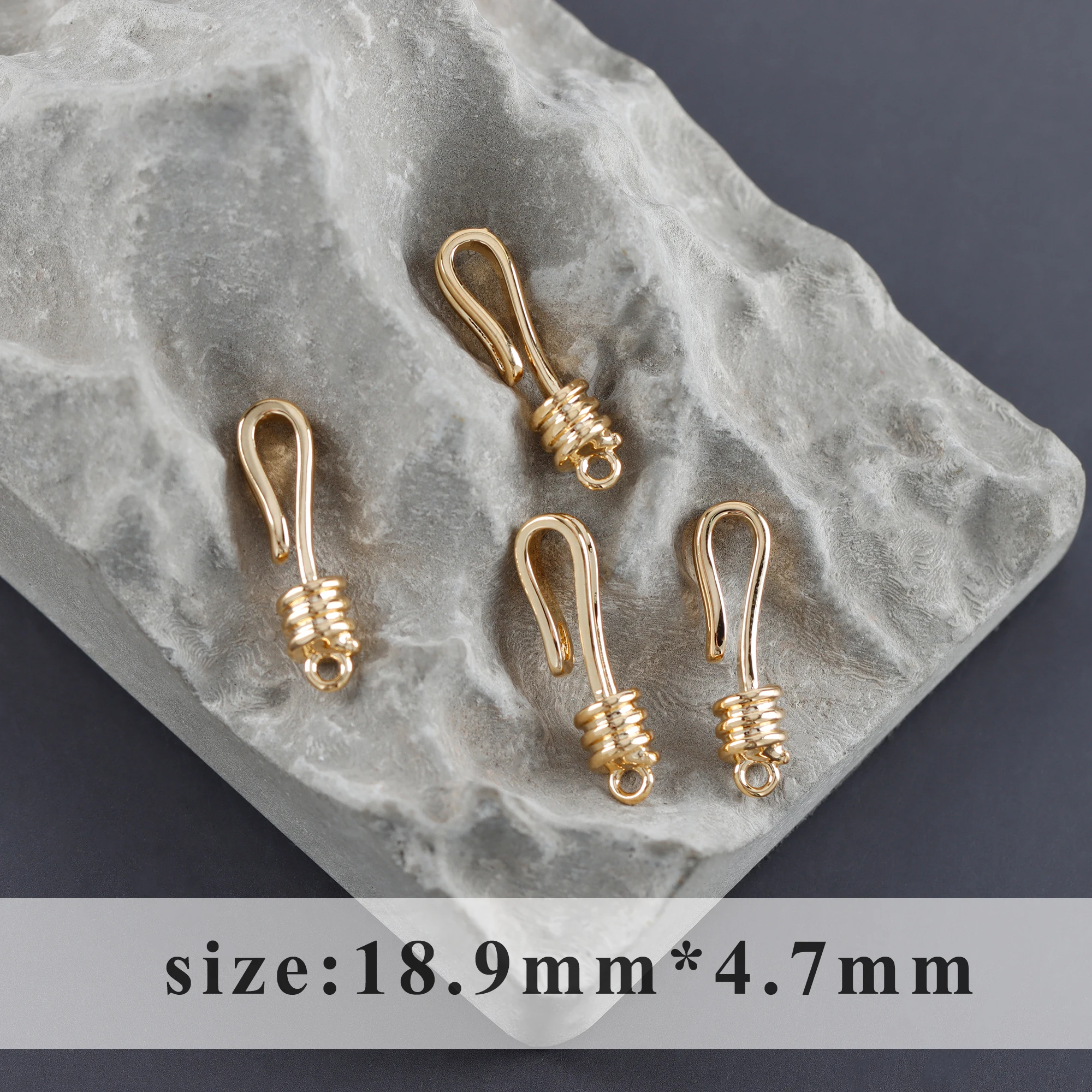 

YEGUI M1016,jewelry accessories,clasp,18k gold plated,copper metal,rhodium plated,hook for necklace,jewelry making,10pcs/lot
