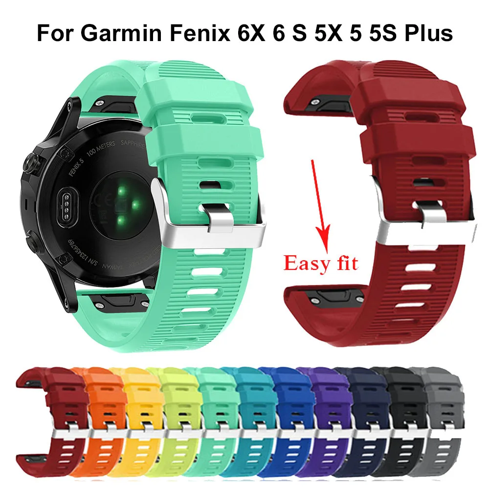 20 22 26 мм смарт часы ремешок для Garmin Fenix 5X5 5S 3 3HR forerunner 935 Quick Release силиконовый браслет