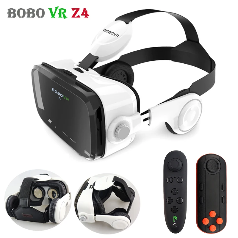 

Original BOBOVR Z4 Leather 3D Cardboard Helmet Virtual Reality VR Glasses Headset Stereo BOBO VR for 4-6' Mobile Phone game VR