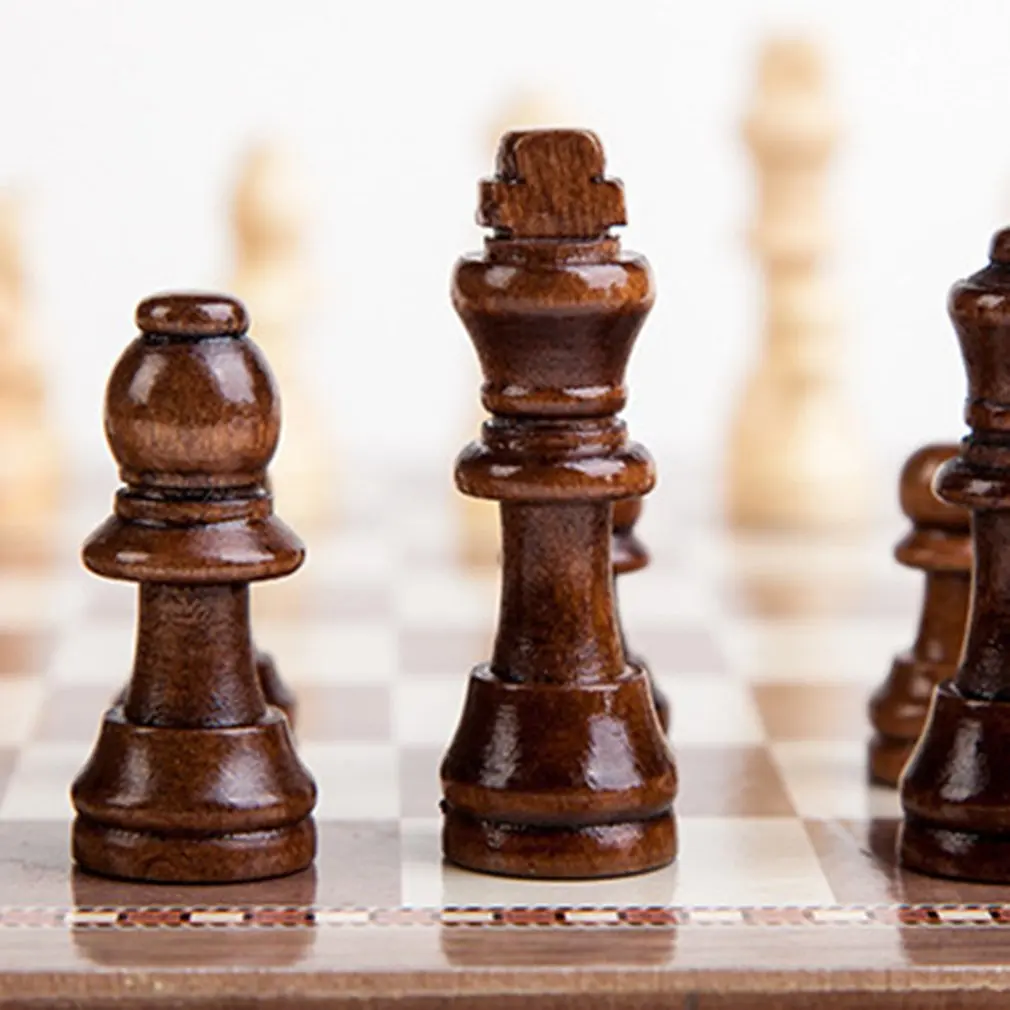 Забавный складной деревянный Международный шахматный набор настольная игра