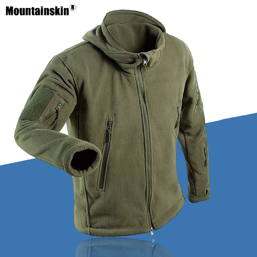 Мужская Флисовая Куртка Mountainskin теплая ветровка для активного отдыха походов и